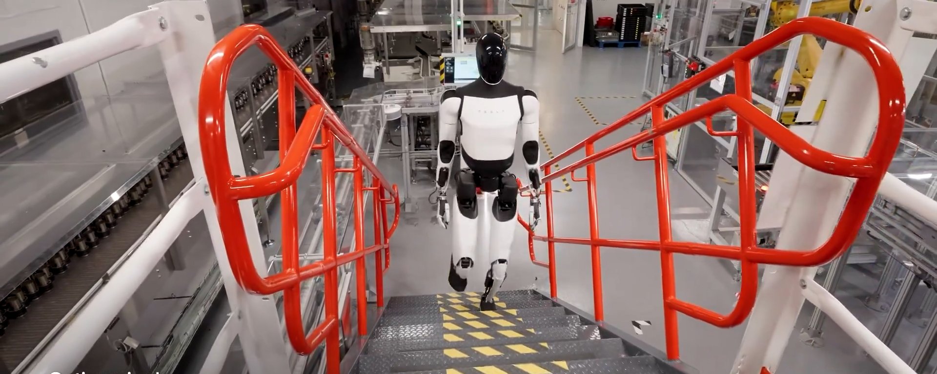Optimus walking is Tesla factory